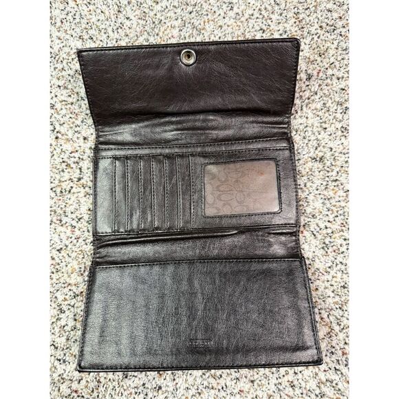 Coach Women's Brown Wallet with Leather Trim & Logo Accents - Picture 5 of 5